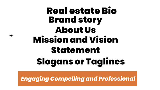 write a professional bio, about me, realtor bio, mission and vision