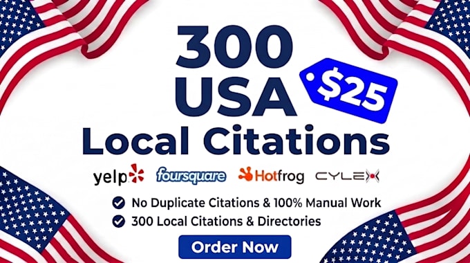 build 300 USA local citations with nap consistency