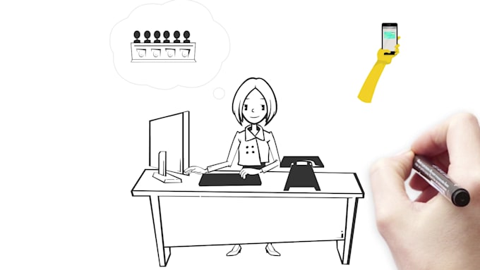 create whiteboard animated doodle video