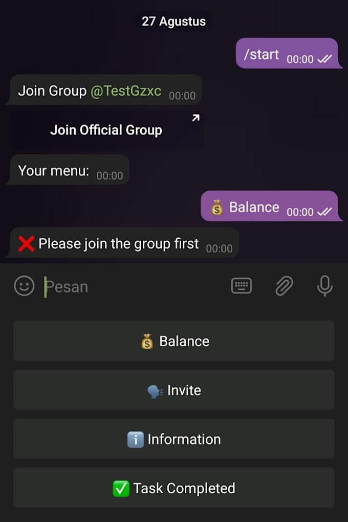 create telegram bot for you