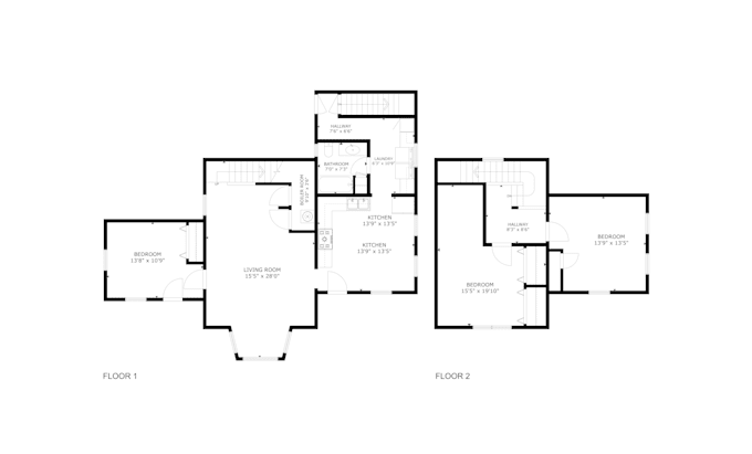 redraw 2d floor plans from sketch, pdf  or matterport in autocad