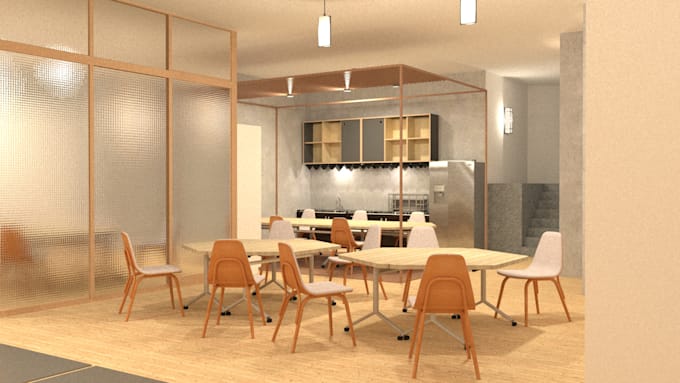 render the interior design