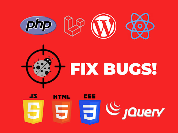 fix PHP, HTML, CSS, javascript, wordpress, laravel, API issues