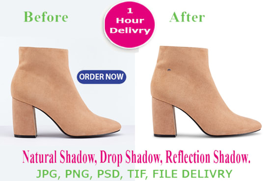 background product photo editing with shadow creation