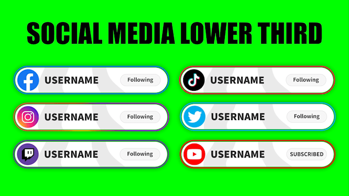 create social media lower third animation