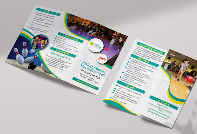 design professional bifold or trifold brochure