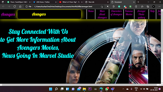 creat websites for you using html css and java