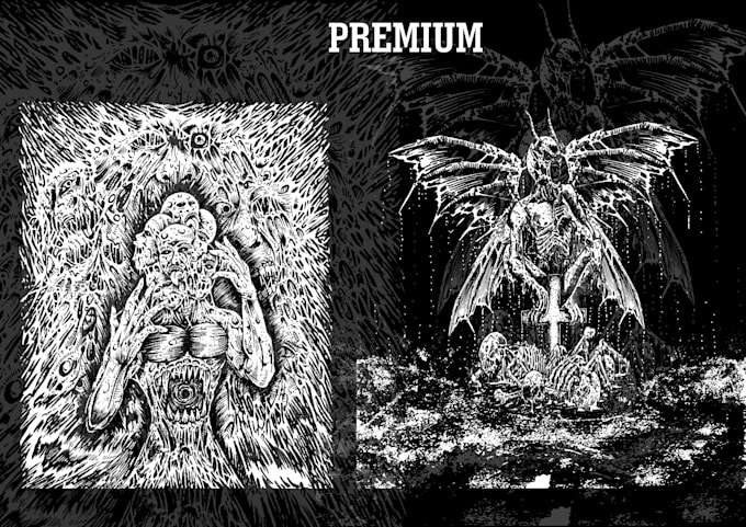 create extreme metal illustration