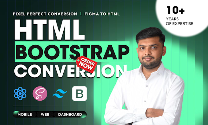 convert figma to html, xd to html psd to html css responsive bootstrap 5 website