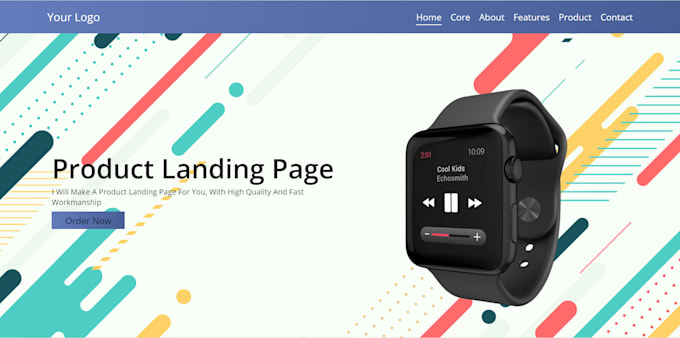 Create responsive product landing page with html and css by Kol ...