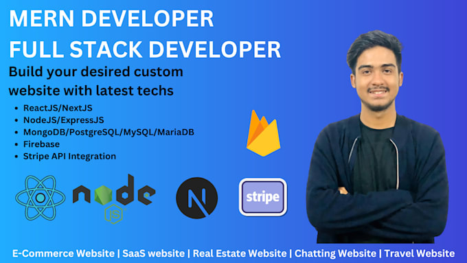 be your mern stack developer and build custom mern website