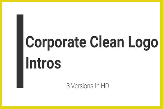create 3 corporate clean logo intro video animation in HD
