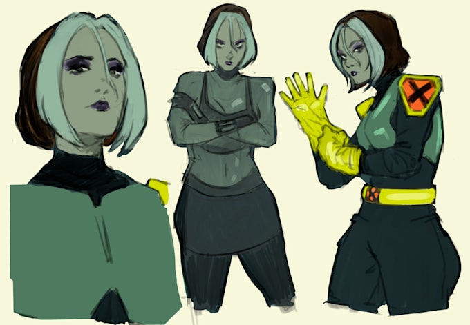 Top 10! I will draw your character design sheet