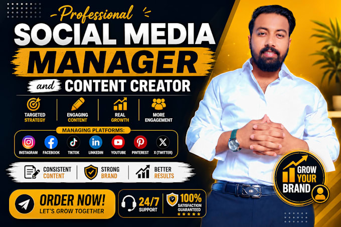 be your social media manager and marketer