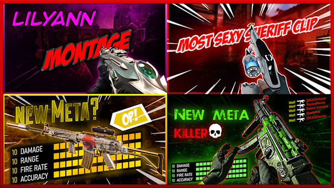 professional design your cod, valorant and fortnite youtube gaming thumbnail