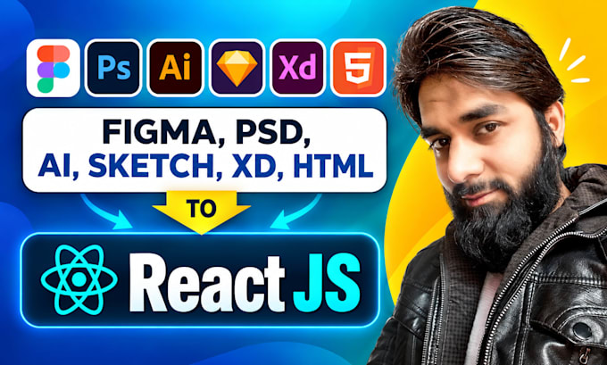 convert figma, psd, xd to pixel perfect react js website
