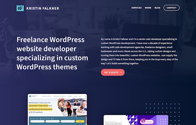 develop wordpress website and design