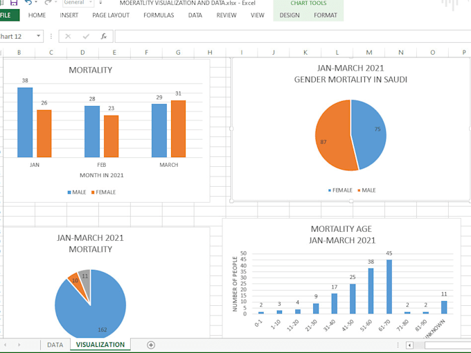 convert raw data into insightful excel charts and graphs