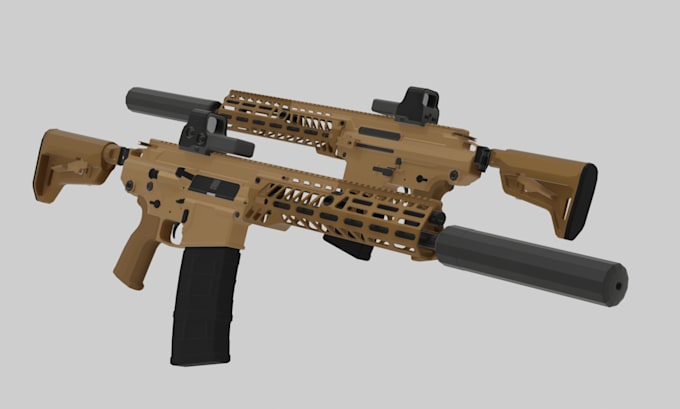 make a low poly weapon for your game, animation or print