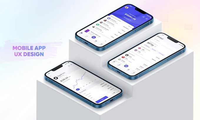 design modern mobile app UI UX mockup and figma prototype