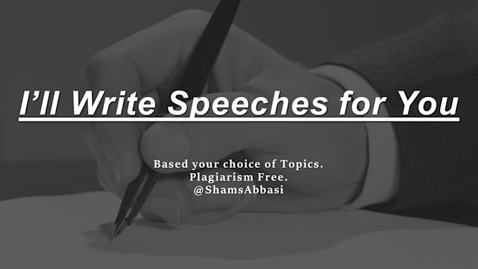 write speeches for you