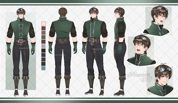 create a reference sheet of your character