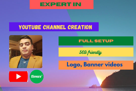 Create and setup professional youtube channel with logo, art, intro ...