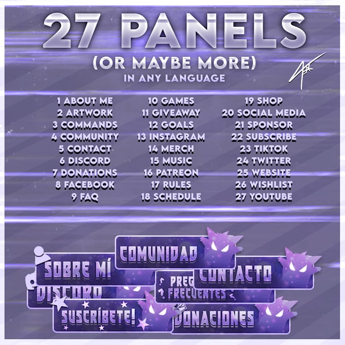 create twitch panels as you wish