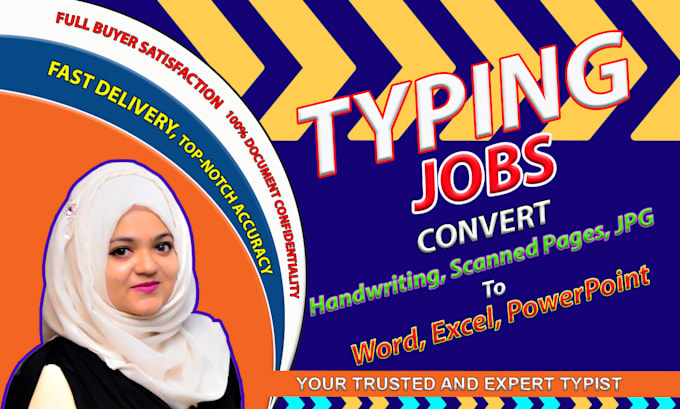 do handwriting or scanned pages to word, excel, powerpoint conversion typing job