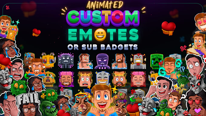 create beautiful static or animated emotes