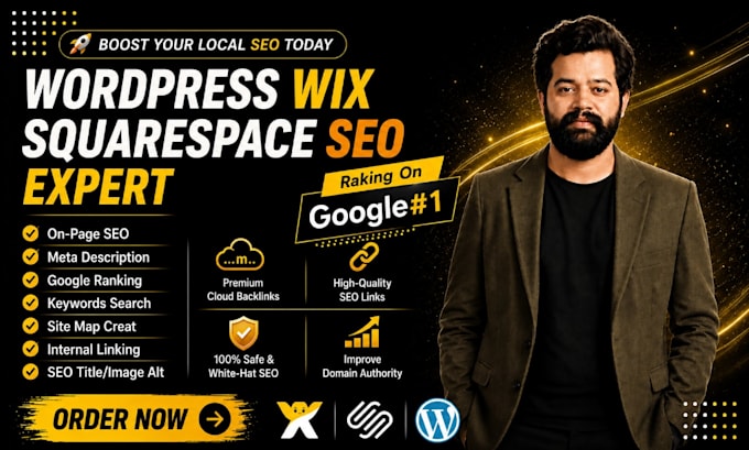 provide wordpress wix website and squarespace SEO services