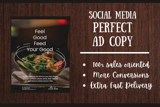 write persuasive social media ad copy for you