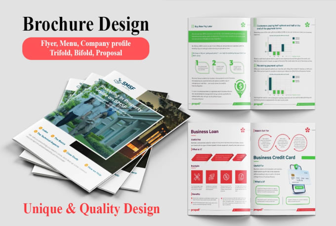 Hire a freelancer to do brochure design, trifold brochure, restaurant menu design