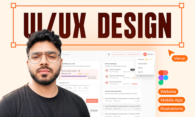 do professional UI UX design for website and mobile app in figma
