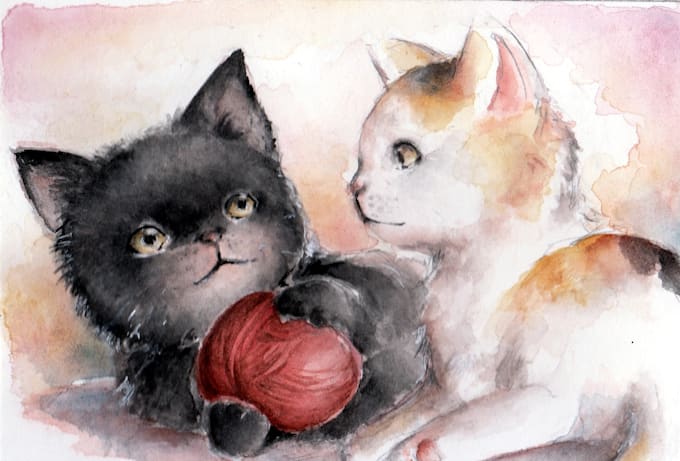 do watercolor illustrations for children book