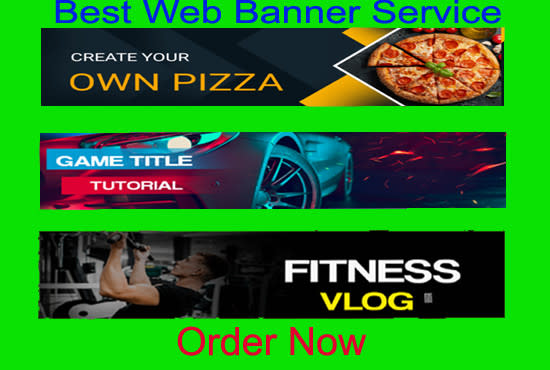 create amazing web banners, headers, facebook ads in 24hrs