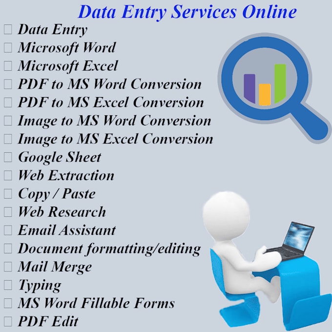 provide verify data entry, business or personal emails, contact finding