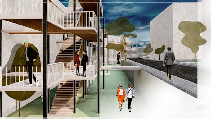 do architectural collage via photoshop