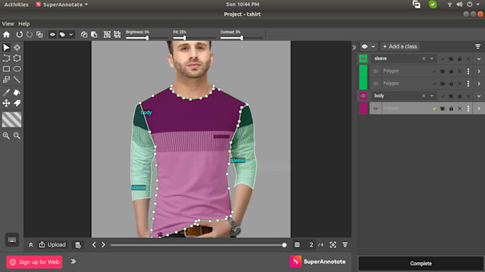 do polygons, semantic segmentation, keypoints annotations