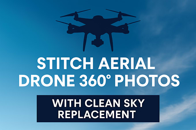 stitch drone 360 photos with clean sky replacement