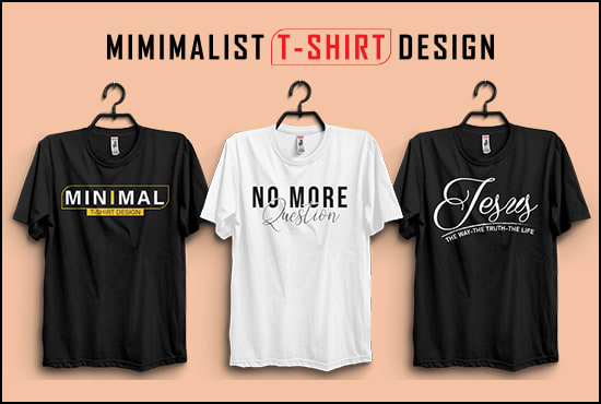 create modern minimalist typography t shirt design