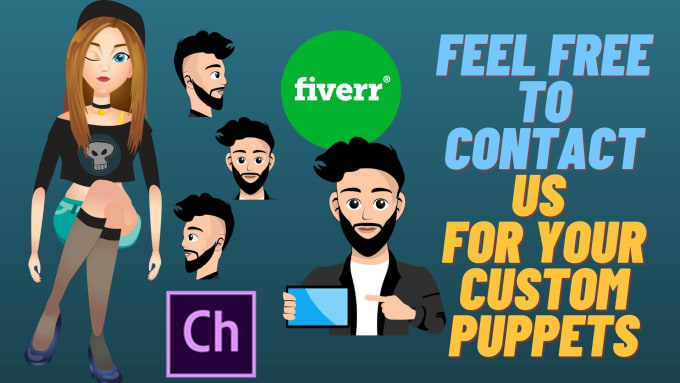 Create, design and rigged adobe character animator puppet by Farzanawan1 |  Fiverr