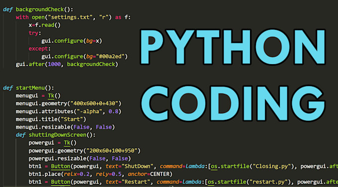Code your idea in python by Creativecodepy | Fiverr