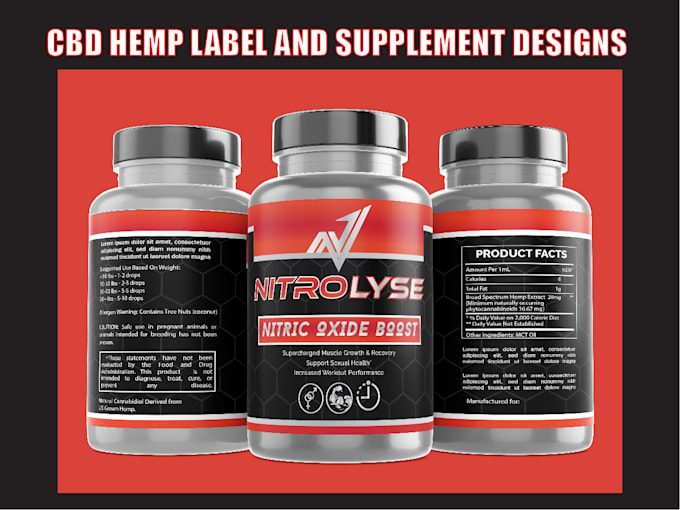 do cbd hemp label and supplement label designs