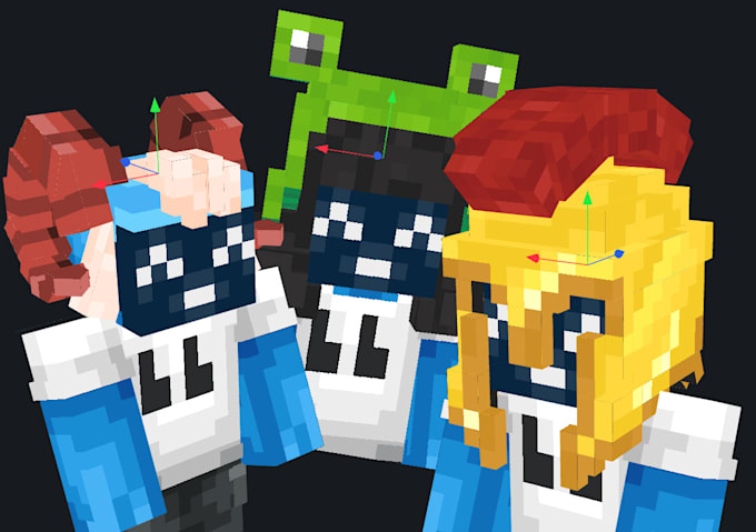 make 3d models for minecraft items, blocks and cosmetics