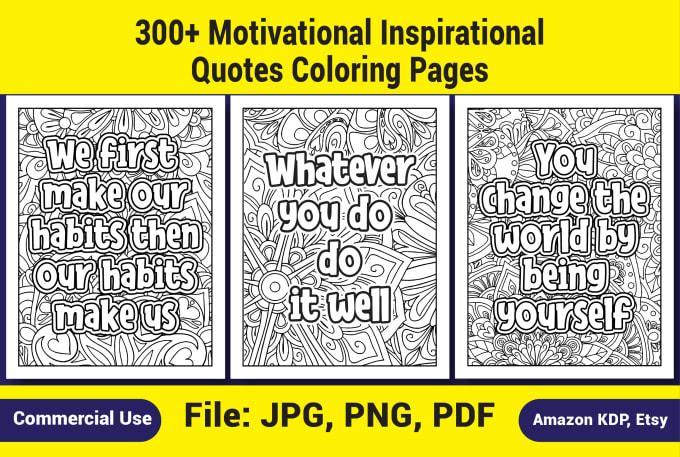 Send you 300 motivational inspirational quotes coloring pages by Web24 ...