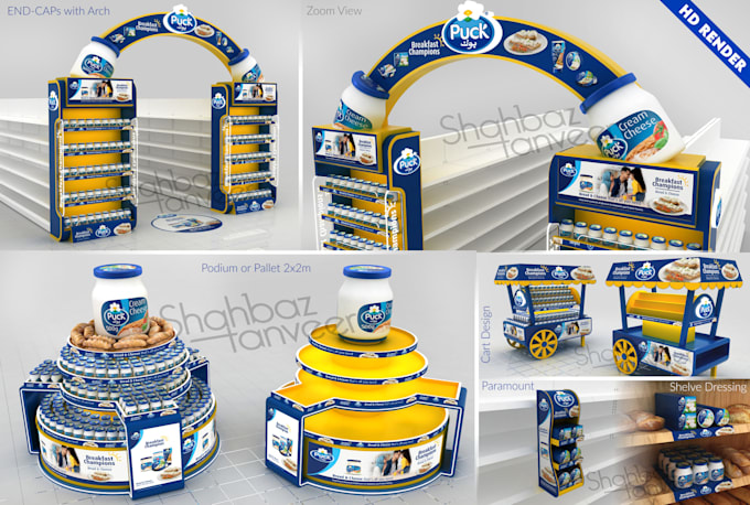 design 3d posm, kiosk, podium, product and retail display stands solution