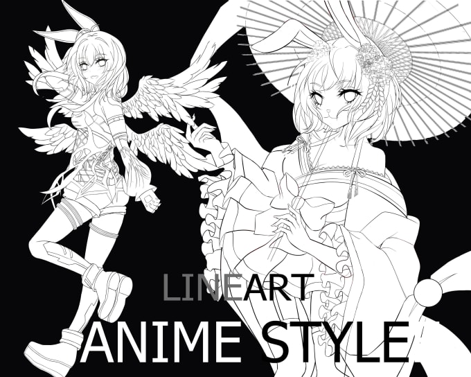 Custom Detailed dark anime characters Art Commission