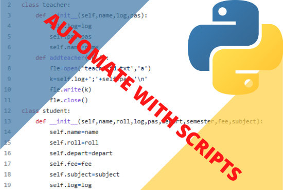Write python scripts for automation by Musama_ayub_dar | Fiverr