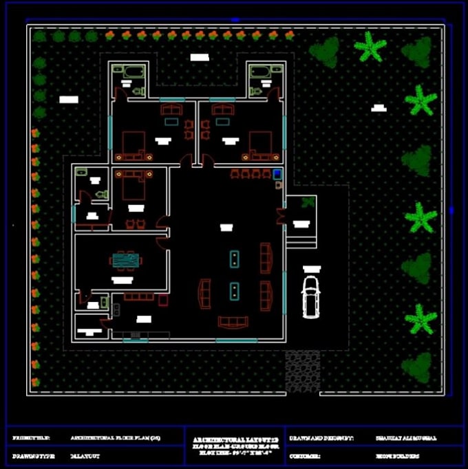 draw your floor plans in autocad for houses, offices, cafe